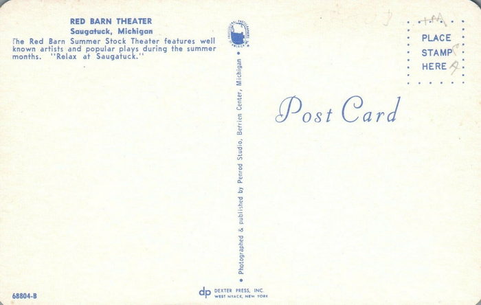 Red Barn Theater - Old Post Card